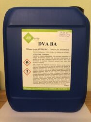 DVA BA 05L - AB CHIMIE: Non toxic acrylic thinner for AVR80 BA, SPQ-5L
Our company provides transport for these goods only within the Czech Republic. The customer must order transport outside the Czech Republic at his own expense